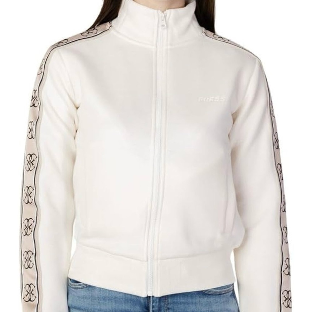 Guess Women's Cream Bomber Jacket